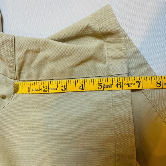 Lands' End Mens Shorts Size 38 Beige Denim Slash and Back Button Pockets - Picture 8 of 8